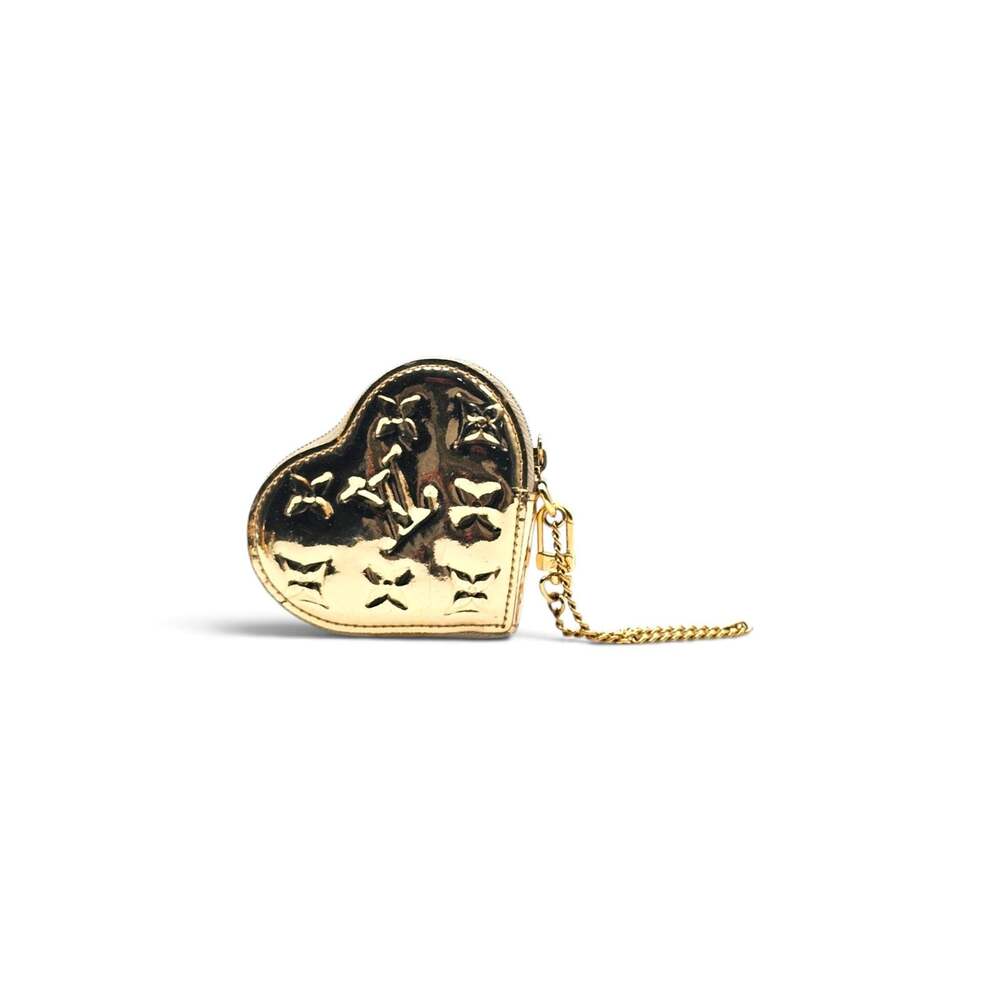 Louis Vuitton Miroir Porte Monnaie Coeur Heart Coin Purse Case Gold M93567